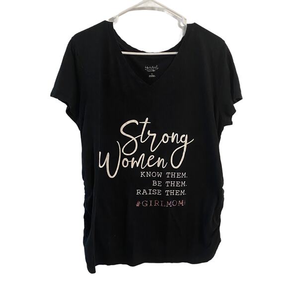 EUC Maternity Strong Women #Girl Mom Long T - Size XL - Picture 1 of 4